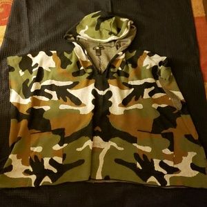 Hooded Sweater Poncho